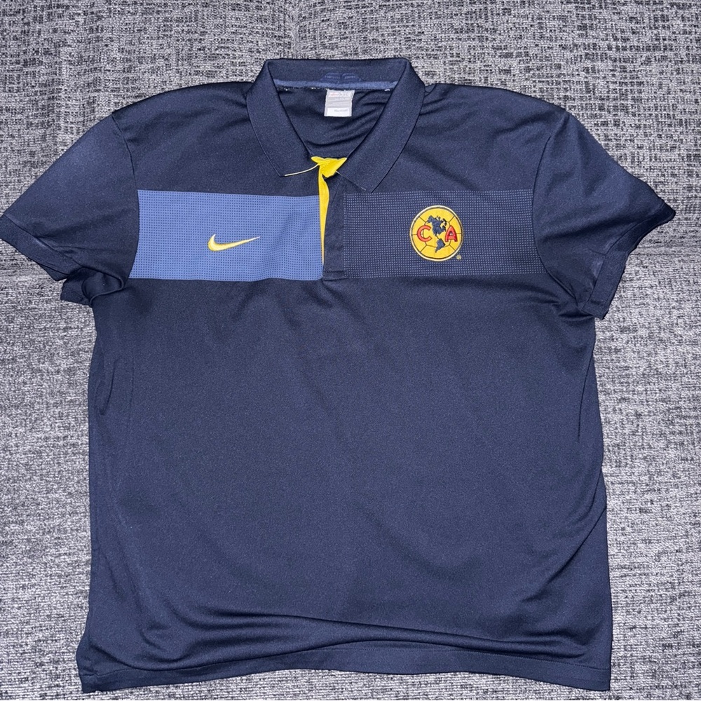 Nike Club América Men's Navy Polo Shirt
